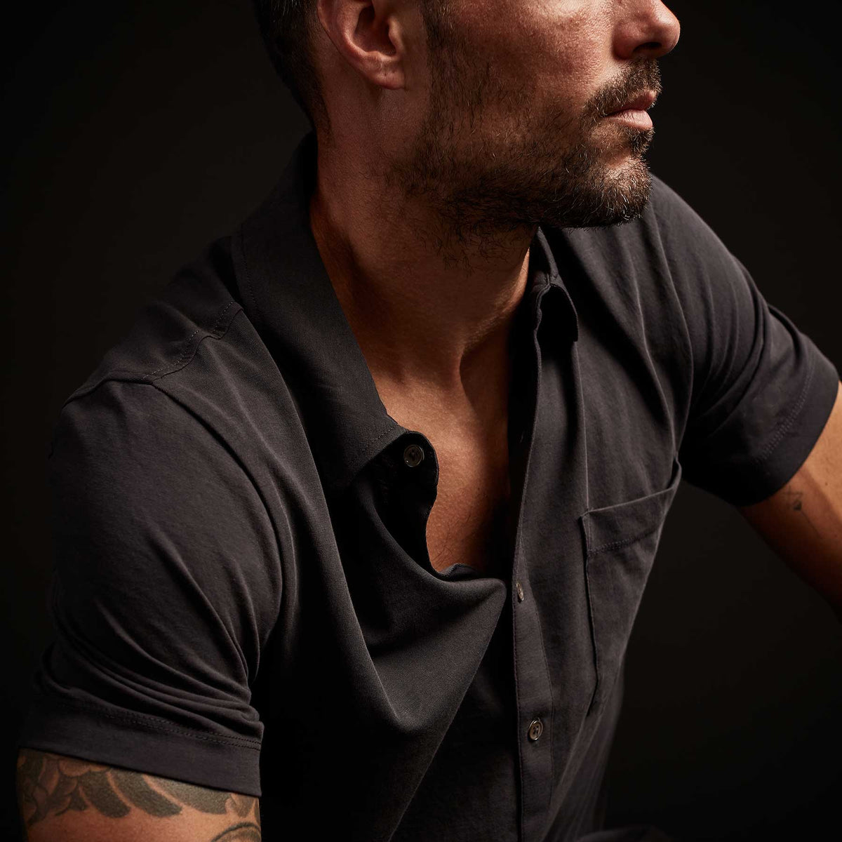 Clean Finish Jersey Shirt - Magma | James Perse Los Angeles