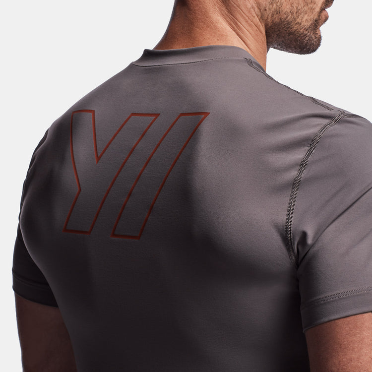 Y/OSEMITE Graphic Performance Knit Tee In Raccoon Grey | James Perse Los Angeles