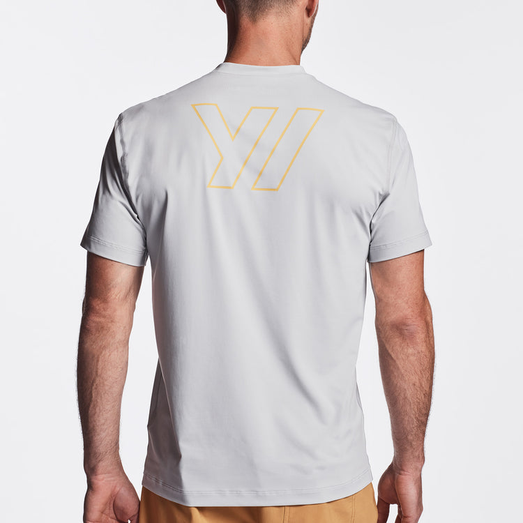 Y/OSEMITE Graphic Performance Knit Tee In Steel | James Perse Los Angeles