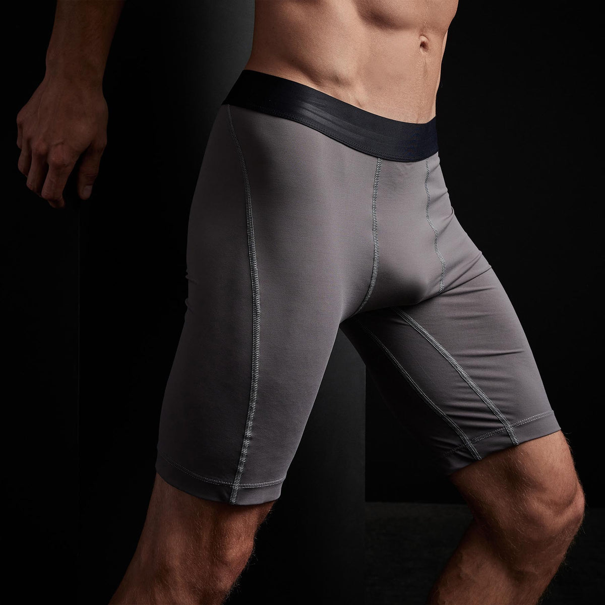 Y/osemite Cool Touch Sport Long Boxer in Raccoon Grey | James Perse Los Angeles