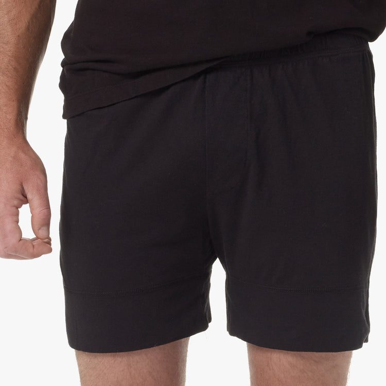 Melange Jersey Boxer Short In Black | James Perse Los Angeles