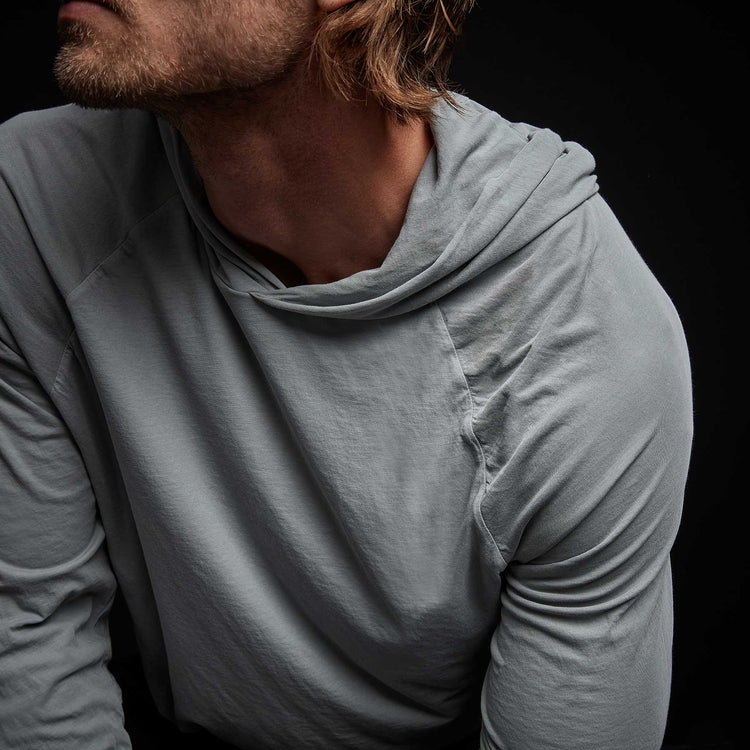 Double Layer Jersey Hoody in Breeze | James Perse Los Angeles