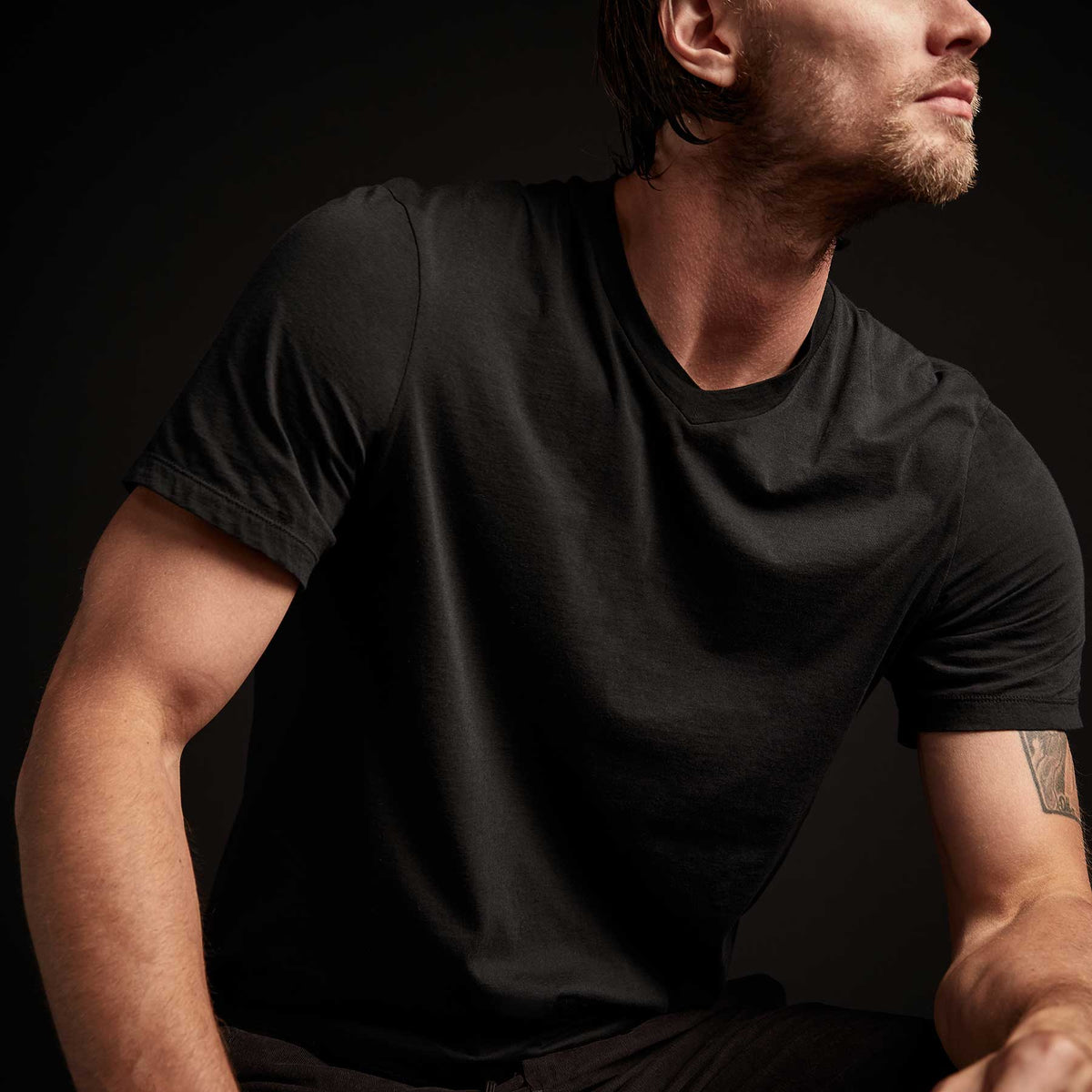 3 Pack Luxe Lotus Jersey V Neck Tee - Black/White/Carbon | James Perse Los Angeles