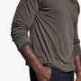 Double Layer Camo Lined Crew In Tent/Tent Camo | James Perse Los Angeles