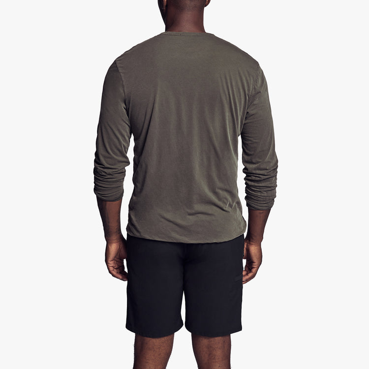 Double Layer Camo Lined Crew In Tent/Tent Camo | James Perse Los Angeles