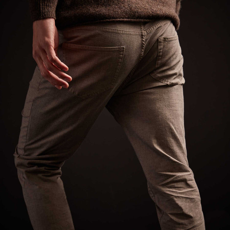 Birdseye Twill 5 Pocket Pant - Flax Pigment | James Perse Los Angeles