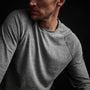 High Twist Recycled Jersey Raglan In Heather Grey | James Perse Los Angeles