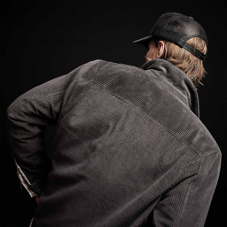 Sherpa Lined Jumbo Cord Jacket in Fin | James Perse Los Angeles