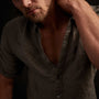 Short Sleeve Linen Shirt In Artichoke | James Perse Los Angeles