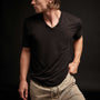 3 Pack Short Sleeve V Neck - Black/White/Carbon Pigment | James Perse Los Angeles