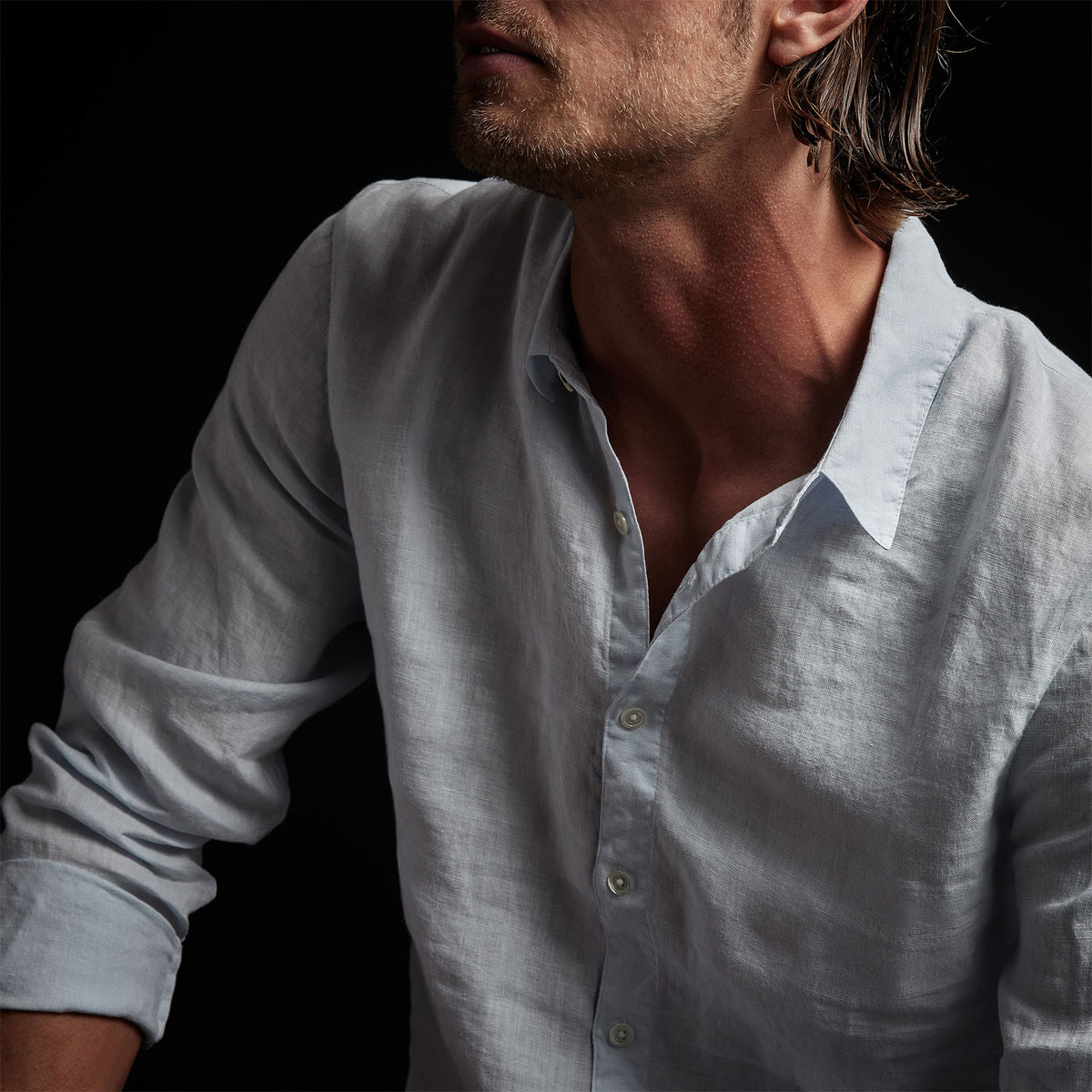 Classic Linen Shirt in Memory Pigment | James Perse Los Angeles