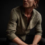 Classic Linen Shirt - Platoon Pigment | James Perse Los Angeles