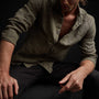 Classic Linen Shirt - Platoon Pigment | James Perse Los Angeles