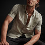 Garment Dyed Short Sleeve Linen Shirt - Mineral Pigment | James Perse Los Angeles