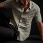 Garment Dyed Short Sleeve Linen Shirt - Mineral Pigment | James Perse Los Angeles