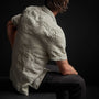 Garment Dyed Short Sleeve Linen Shirt - Mineral Pigment | James Perse Los Angeles