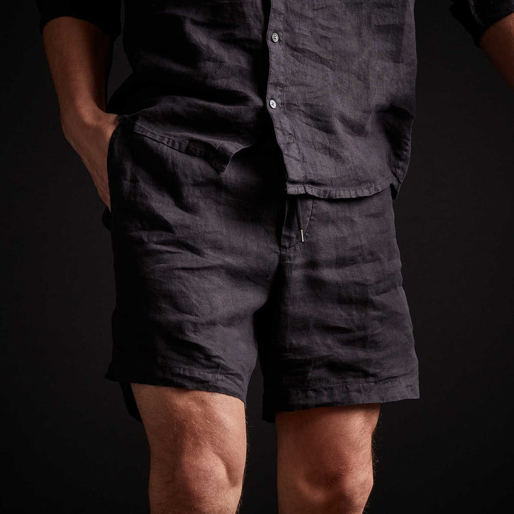 Lightweight Linen Short - French Navy Pigment | James Perse Los Angeles