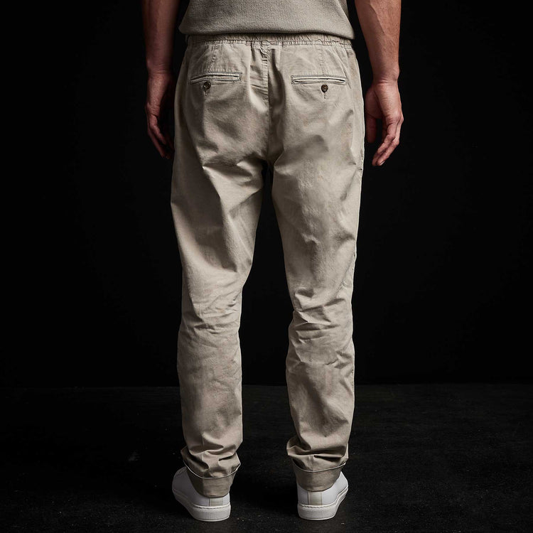 Cotton Linen Cuffed Trouser in String Pigment | James Perse Los Angeles 