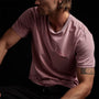 lightweight jersey pocket tee antique rose pigment mlj3282 | James Perse Los Angeles 