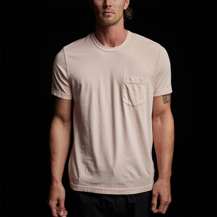 Lightweight Jersey Pocket Tee in Nougat Pigment | James Perse Los Angeles