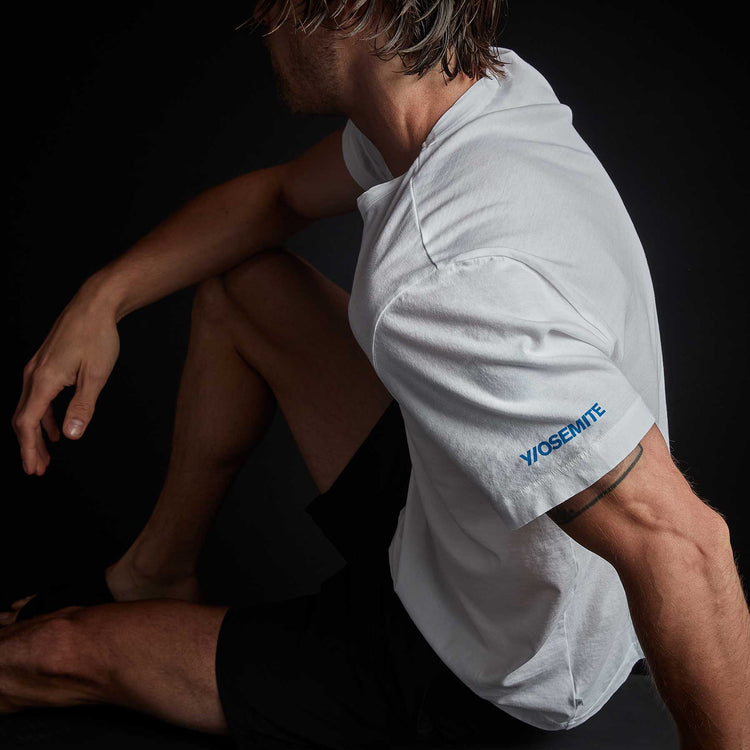 Y/OSEMITE Short Sleeve Crew Neck - White | James Perse Los Angeles