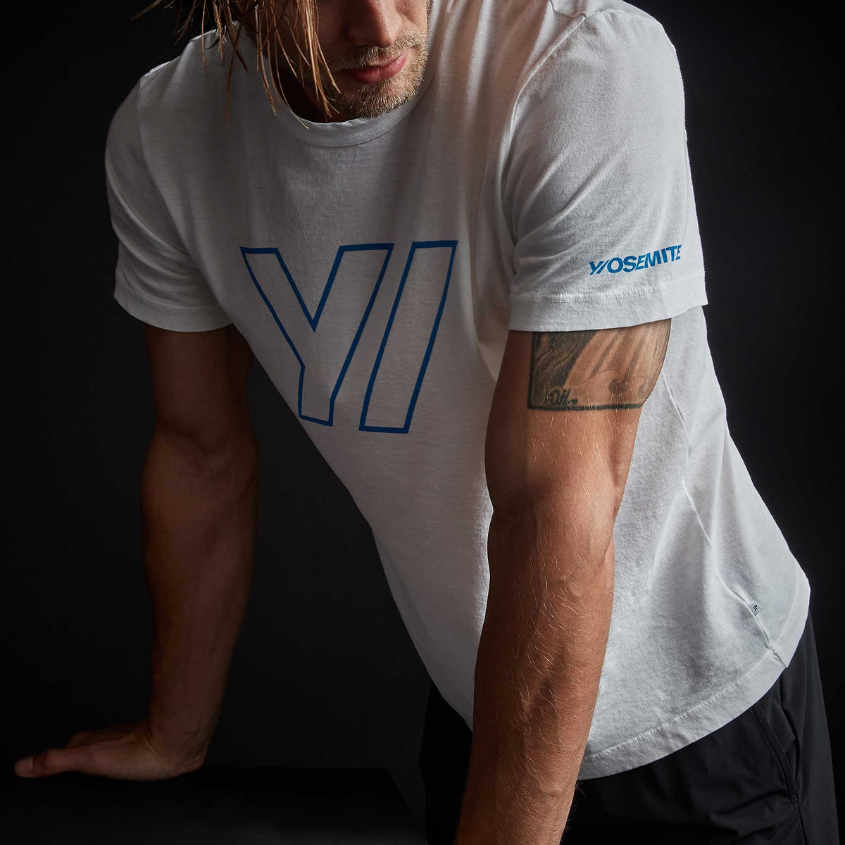 Y/OSEMITE Short Sleeve Crew Neck - White | James Perse Los Angeles