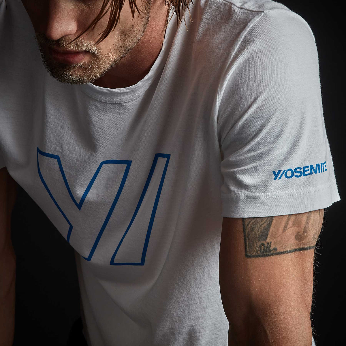 Y/OSEMITE Short Sleeve Crew Neck - White | James Perse Los Angeles