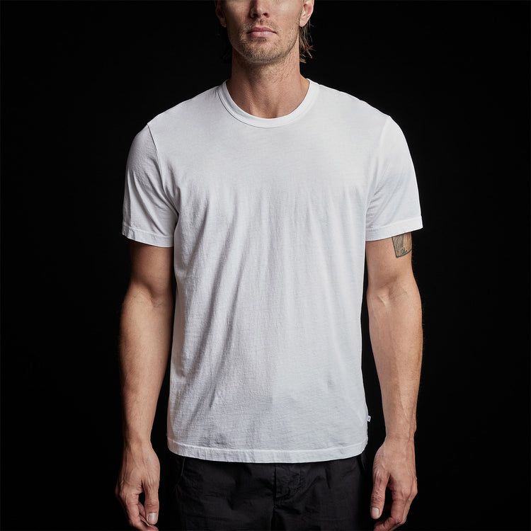 Short Sleeve Crew Alpine Graphic in White | James Perse Los Angeles