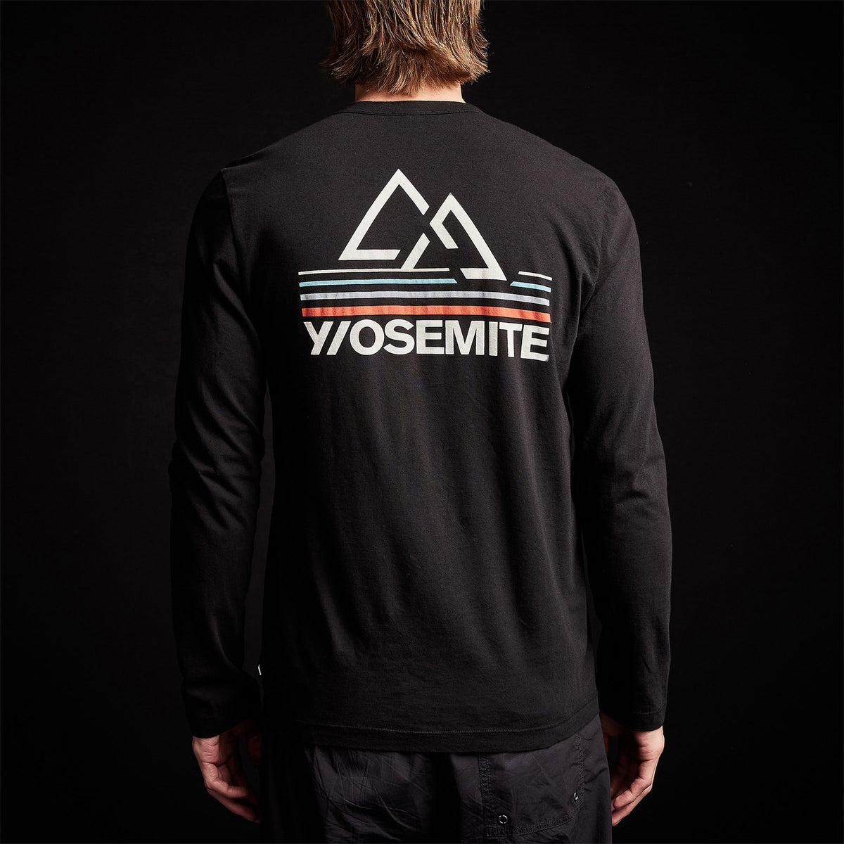 long sleeve crew neck yosemite hiking black mlj3351vj | James Perse Los Angeles 