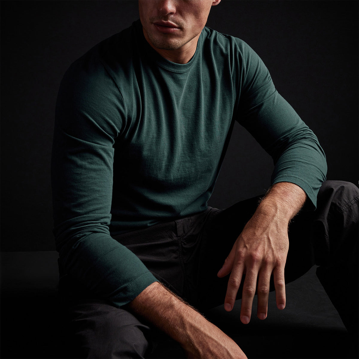 Long Sleeve Crew Neck in Laurel | James Perse Los Angeles