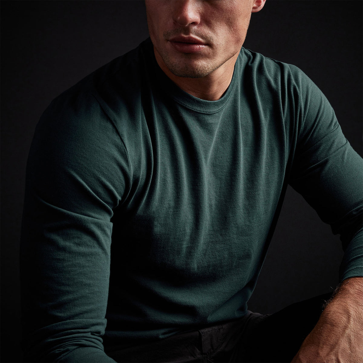 Long Sleeve Crew Neck in Laurel | James Perse Los Angeles