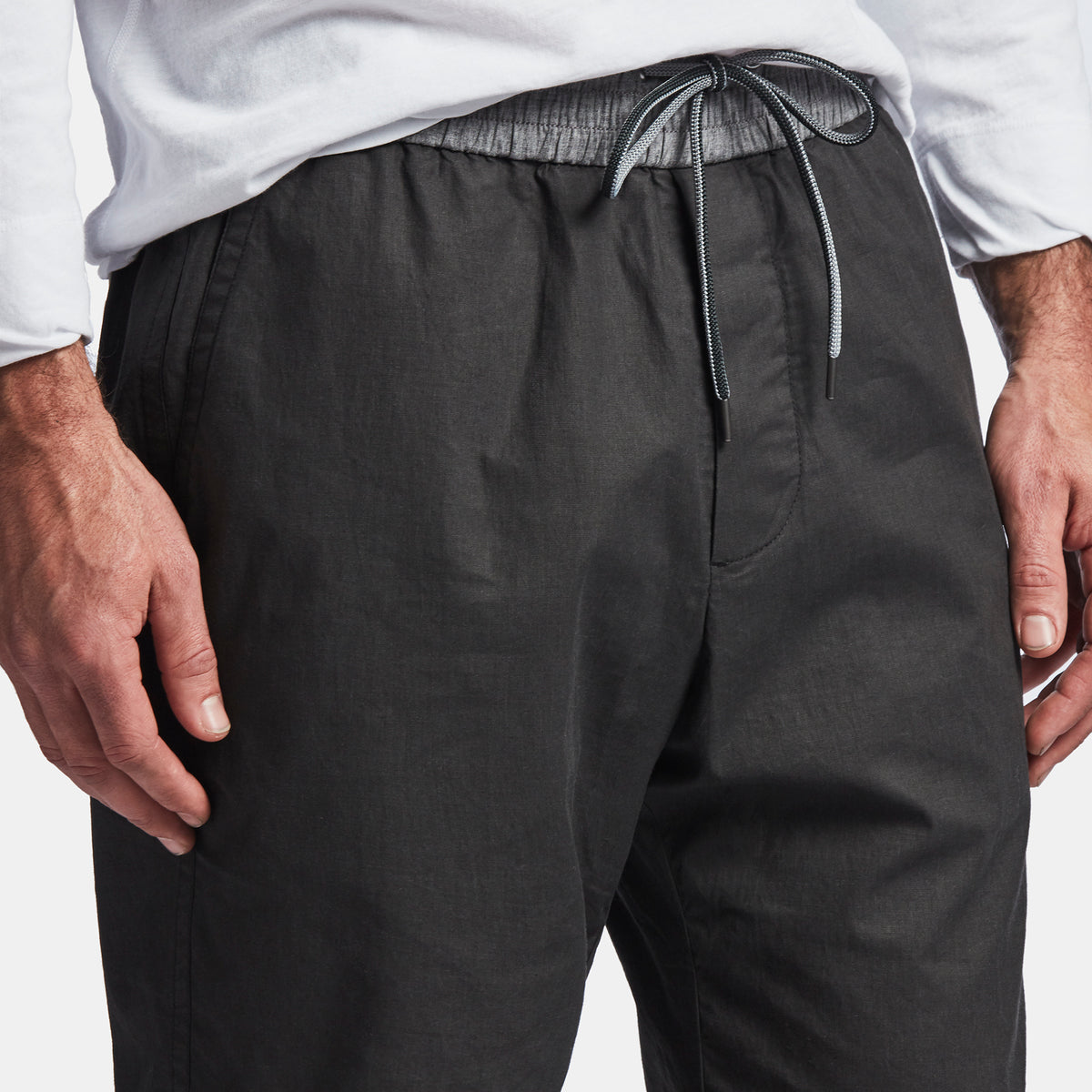 Lightweight Printed Flannel Pant In Black | James Perse Los Angeles