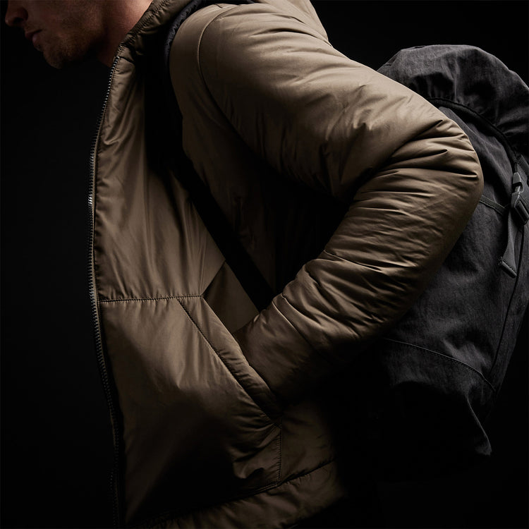 Insulated Zip Front Hoody in Platoon | James Perse Los Angeles
