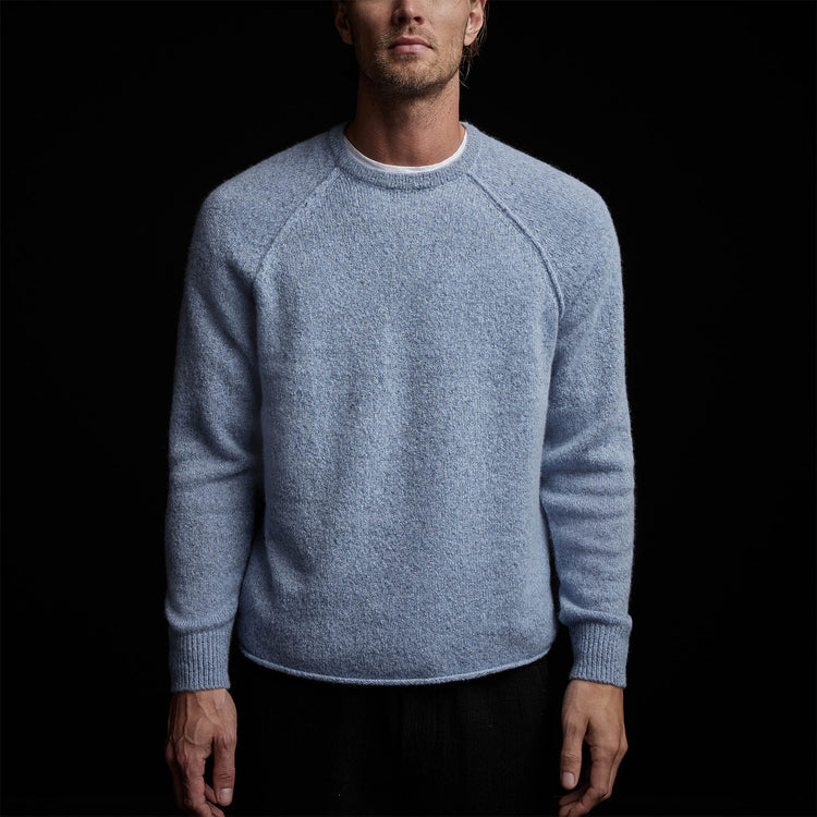 Mid Gauge Cashmere Sweatshirt in Atlantic | James Perse Los Angeles
