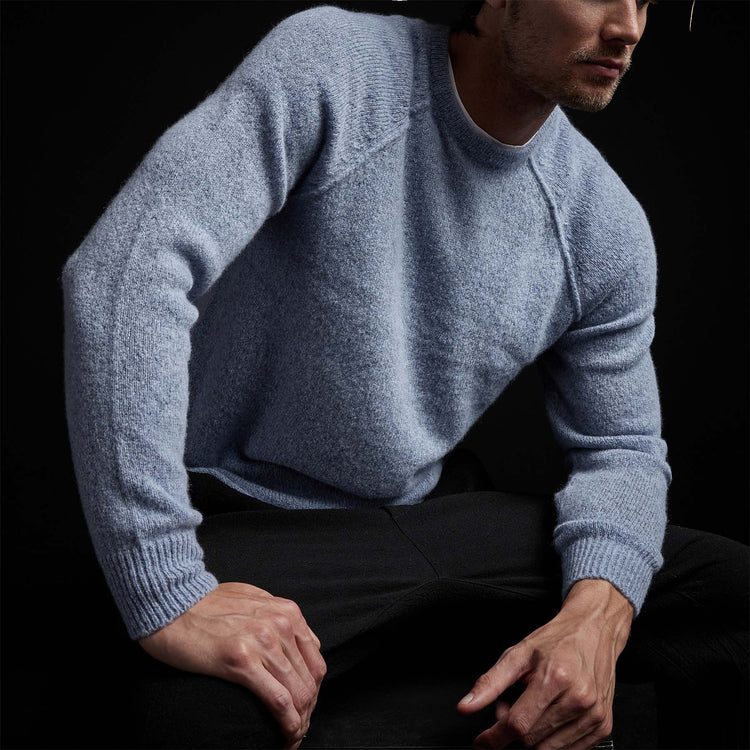 Mid Gauge Cashmere Sweatshirt in Atlantic | James Perse Los Angeles