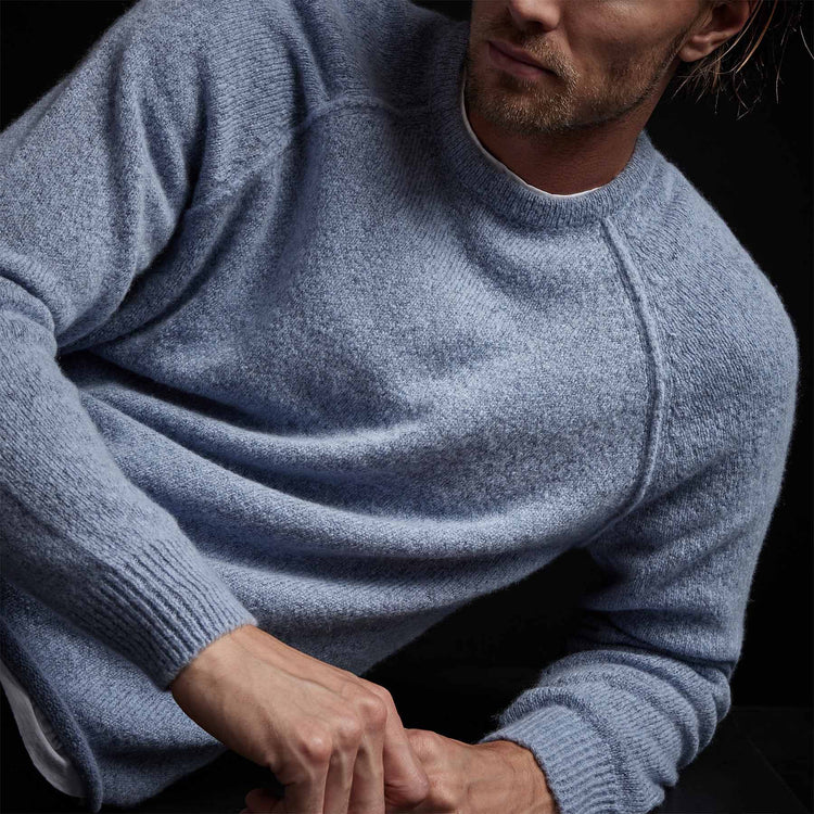 Mid Gauge Cashmere Sweatshirt in Atlantic | James Perse Los Angeles