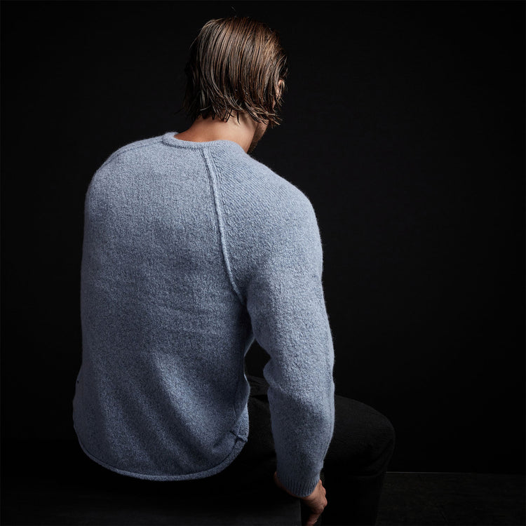 Mid Gauge Cashmere Sweatshirt in Atlantic | James Perse Los Angeles