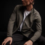 Brushed Terry Funnel Neck Jacket - Bark | James Perse Los Angeles
