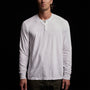 Soft Slub Jersey Long Sleeve Henley in White | James Perse Los Angeles 
