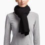 Ltweight Cashmere Rib Scarf in Black | James Perse Los Angeles
