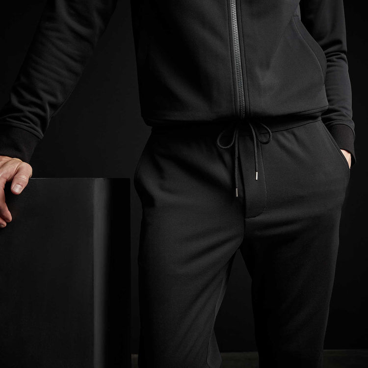 Piped Track Pant - Black | James Perse Los Angeles