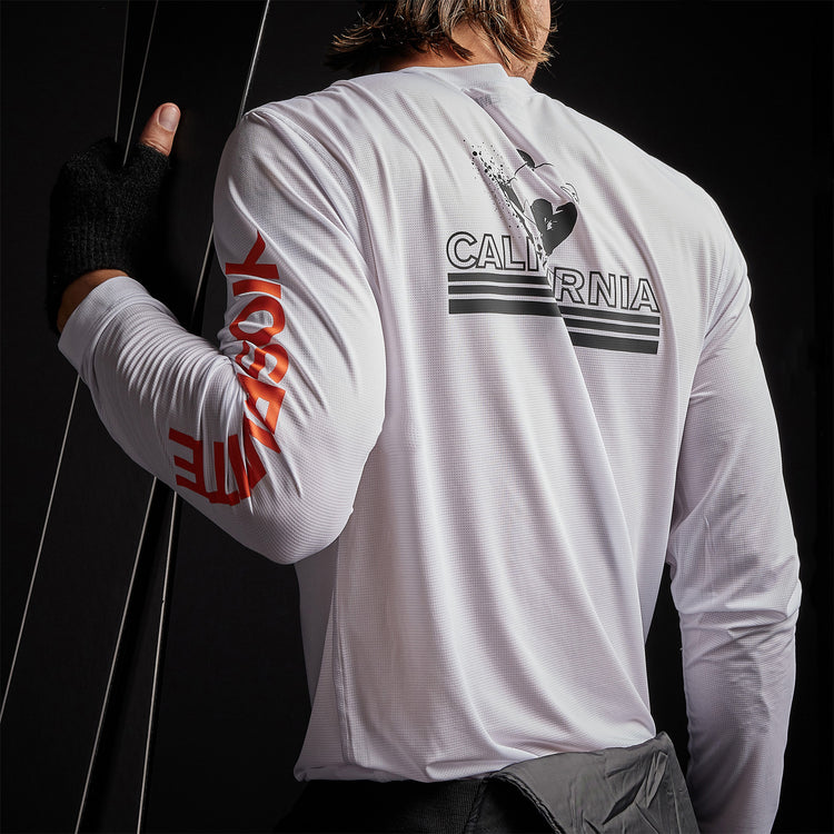 Long Sleeve Jersey Crew in White | James Perse Los Angeles