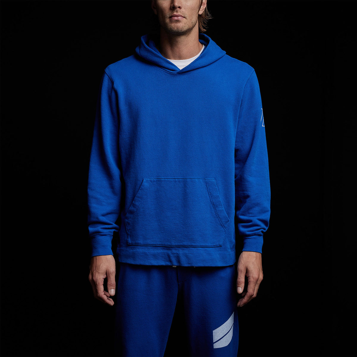 Y/Osemite French Terry Pullover Hoody in Royal Blue/White | James Perse Los Angeles
