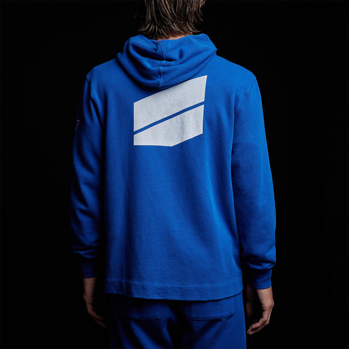 Y/Osemite French Terry Pullover Hoody in Royal Blue/White | James Perse Los Angeles
