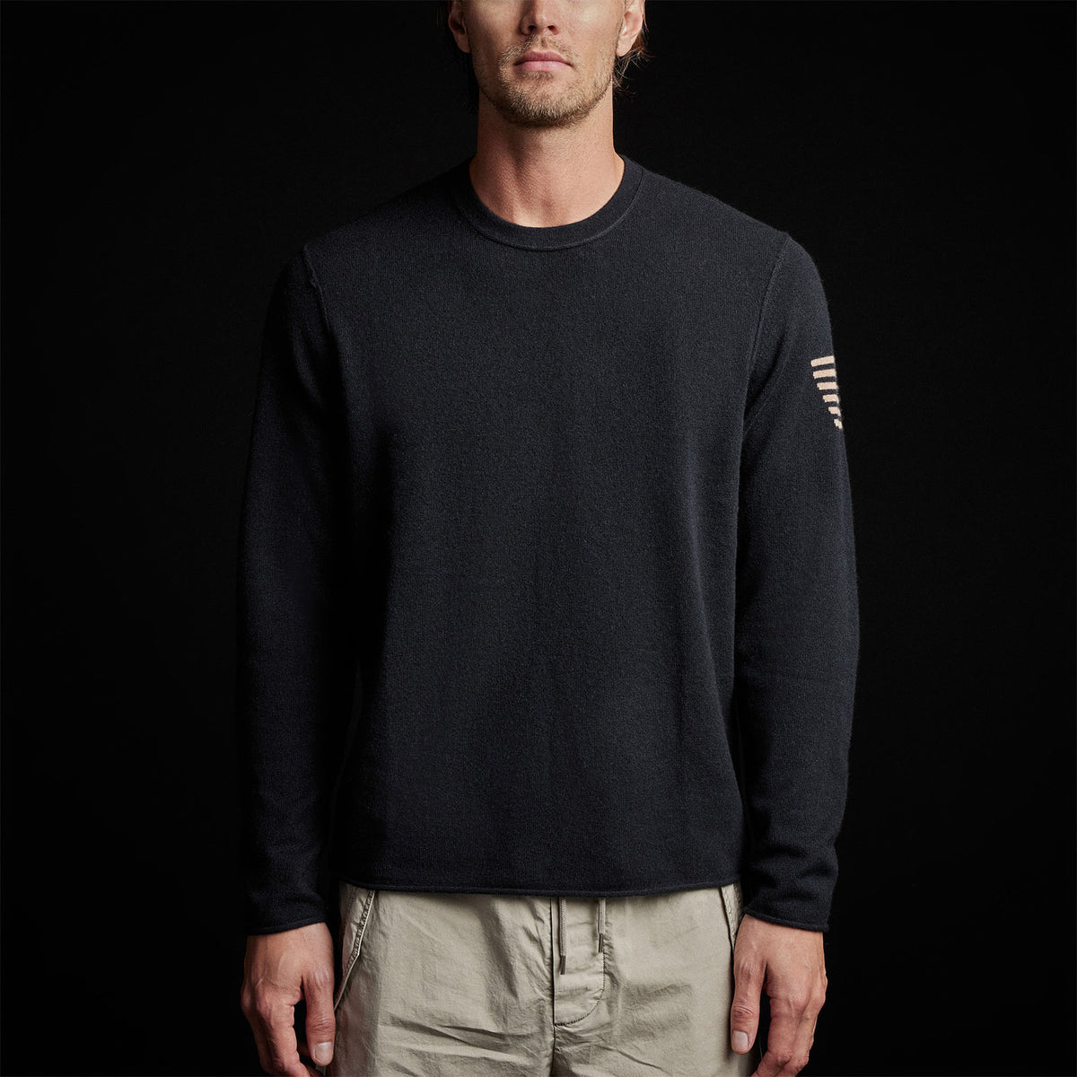 Half Lotus Crew Neck in Black | James Perse Los Angeles