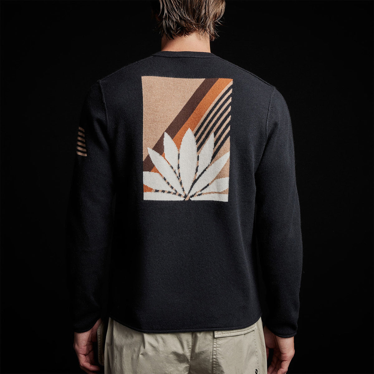 Half Lotus Crew Neck in Black | James Perse Los Angeles