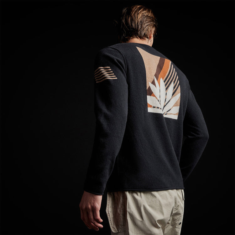Half Lotus Crew Neck in Black | James Perse Los Angeles