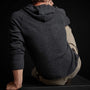 Recycled Cashmere Hooded Sweater in Anthracite | James Perse Los Angeles