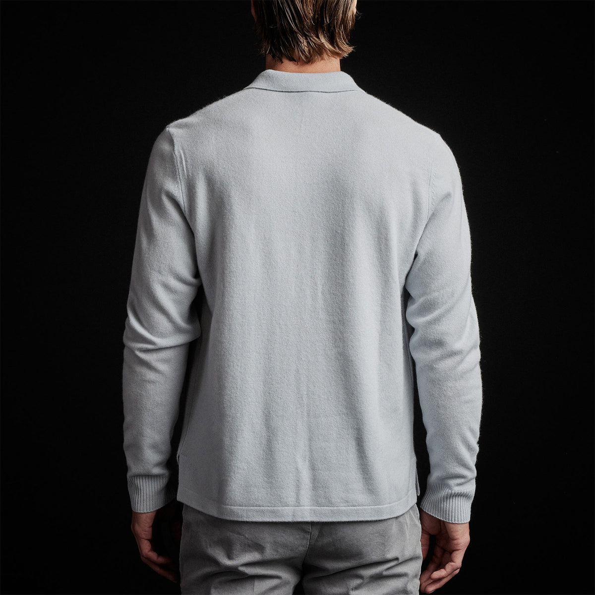 Cashmere Rugby Shirt in Clear Blue | James Perse Los Angeles