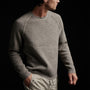 Cashmere Double Bed Raglan Crew in Cement/Stone | James Perse Los Angeles